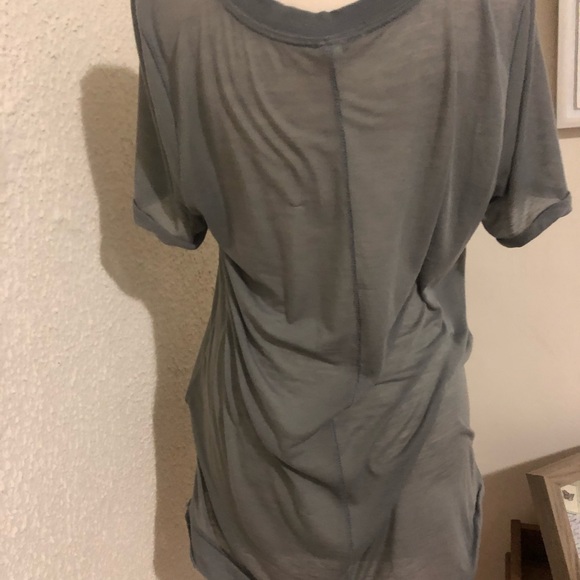 Free People Distressed V neck Tee - Picture 3 of 5